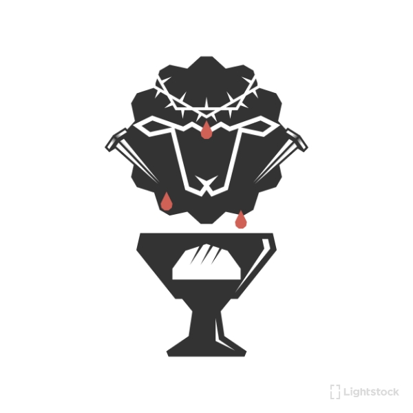 sacrificial lamb geometric illustration